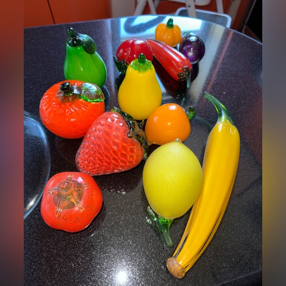 Murano Glass Hand Made Fruit Set - Picture 5 of 8